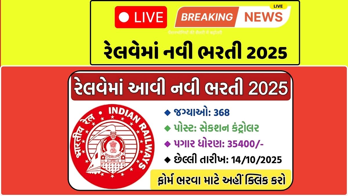 RRB Section Controller Recruitment 2025